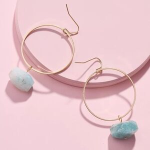 FP Chalcedony Hoop Earrings